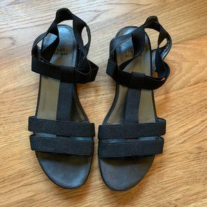 Stuart Weitzman Black Low Heeled Sandals - Size 8 1/2M